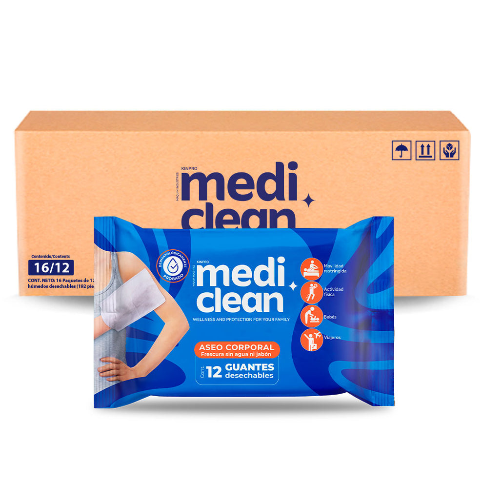 MediClean Guante de Aseo Corporal 16 paquetes. Mediclean Shop